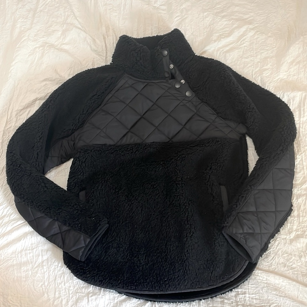 Abercrombie And Fitch Asymmetrical Button Fleece - image 1